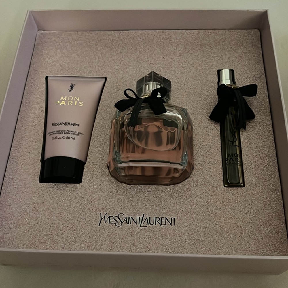 Brand new YSL Mon Paris eau de parfum gift set 3 pieces